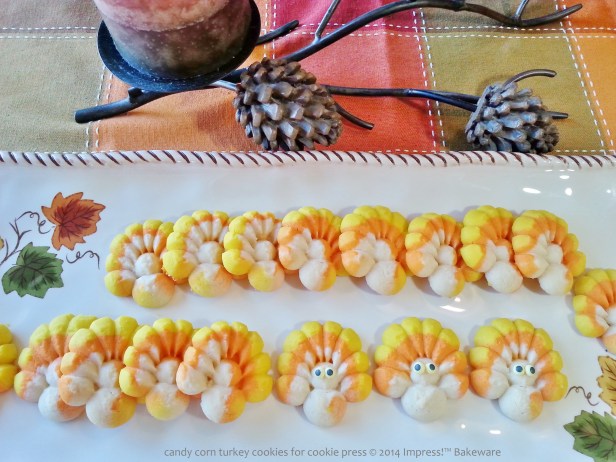 candy corn turkey cookies for cookie press 4 © 2014 Impress!™ Bakeware