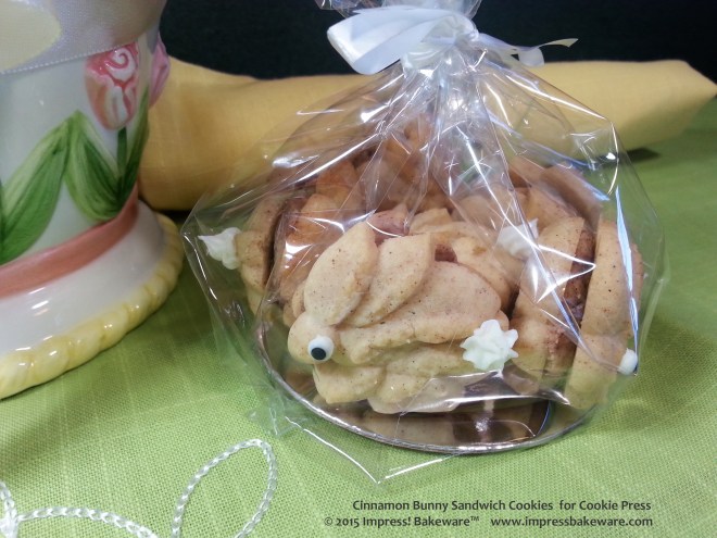 Cinnamon Bunny Sandwich Cookies  for Cookie Press-   © 2015 Impress! Bakeware™
