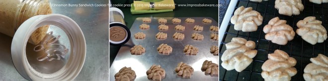 Cinnamon Bunny Sandwich Cookies for Cookie Press   -© 2015 Impress! Bakeware™