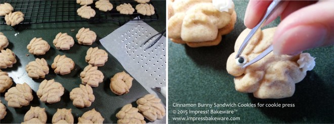 Cinnamon Bunny Sandwich Cookies for cookie press -  © 2015 Impress! Bakeware™