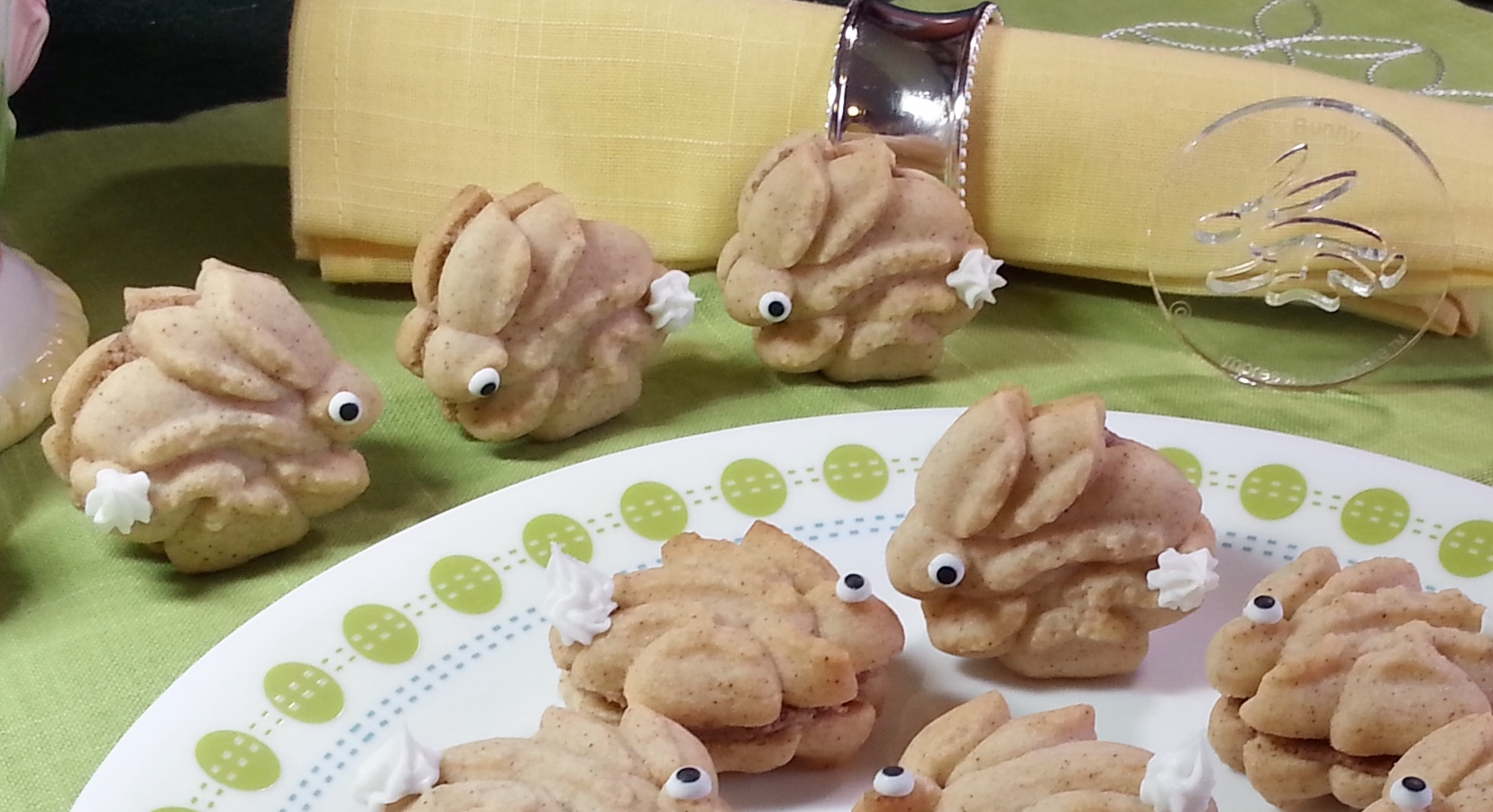 Cinnamon Bunny Sandwich Spritz Cookies cookie press fbw © 2015 Impress! Bakeware, LLC.jpg