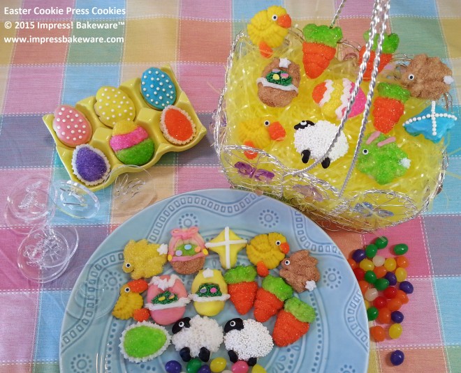 Easter Cookie Press Cookies- © 2015 Impress! Bakeware™