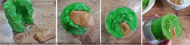 Making Palm Tree Coconut-Pina Colada Beach & Nautical Cookies      © 2015 Impress!™ Bakeware