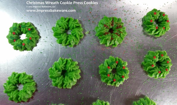 Christmas Wreath Cookie Press  Cookies © 2015 Impress! Bakeware, LLC