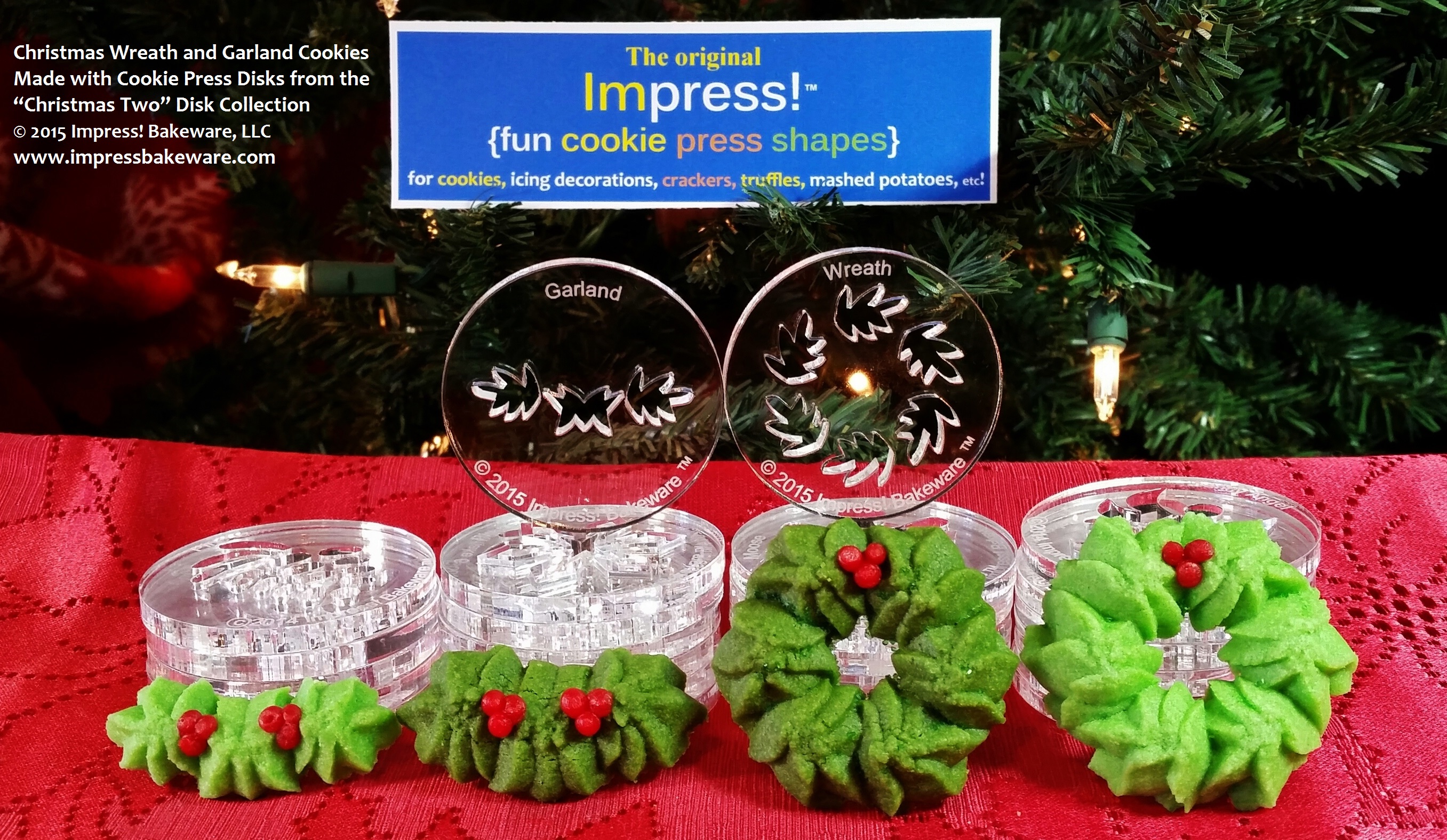 Christmas Wreath and Garland Cookies – creative cookie press