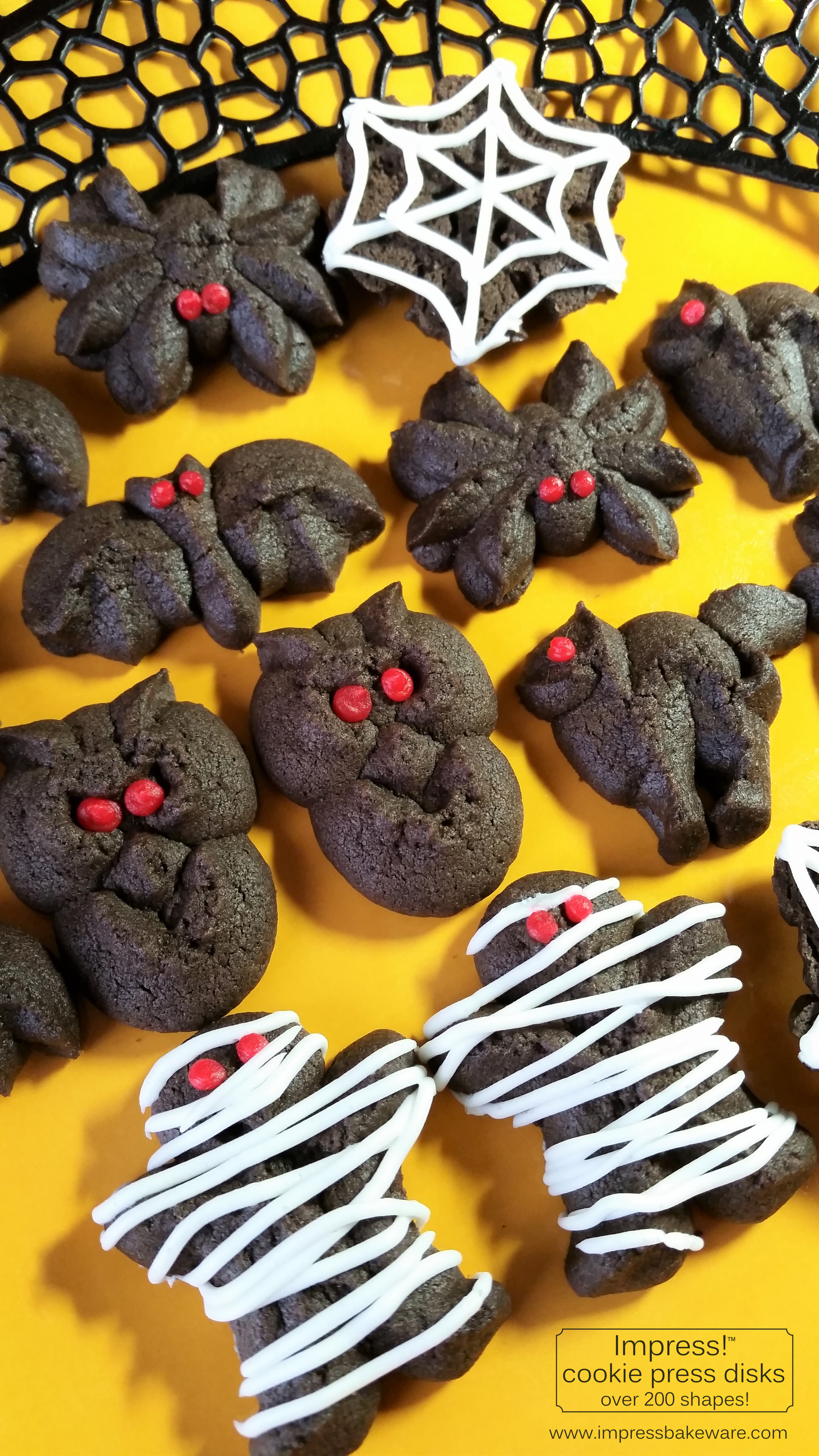 Chocolate Halloween Spritz Cookies – creative cookie press