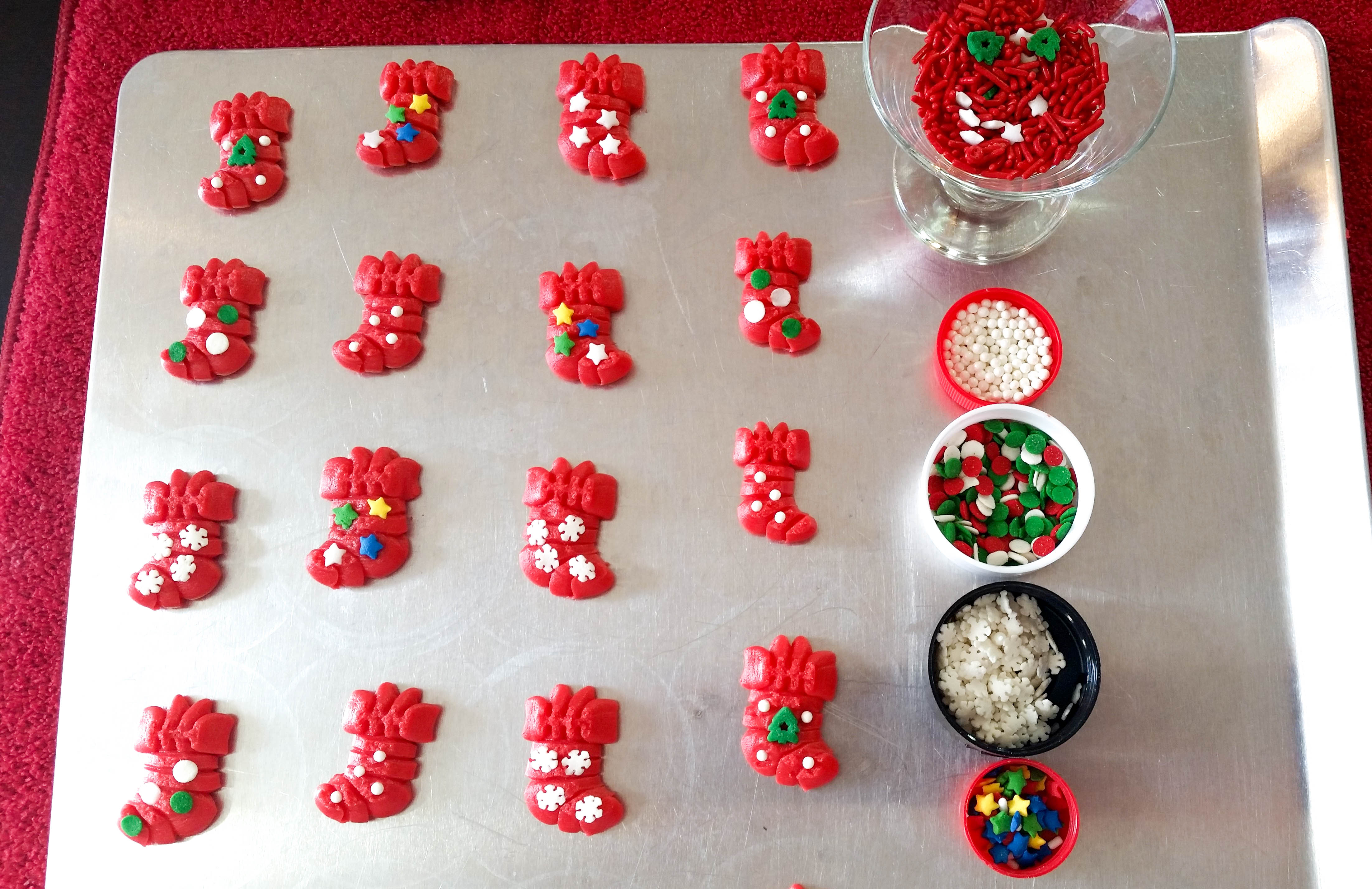 i Peppermint Candy Cane & Stocking Sandwich Cookies Stuffed Crushed Peppermint cookie press spritz © 2017 Impress! Bakeware, LLC.jpg