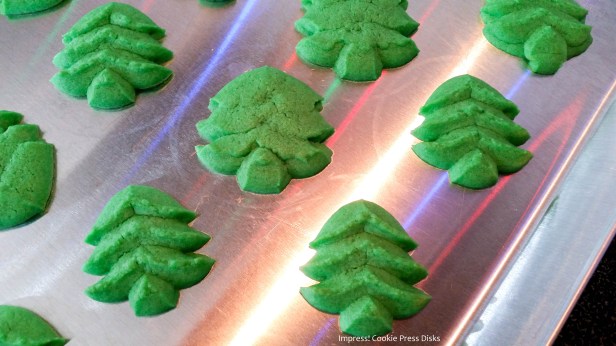 kwk Spritz Cookie Christmas Trees cookie press spritz © 2017 Impress! Bakeware, LLC.jpg