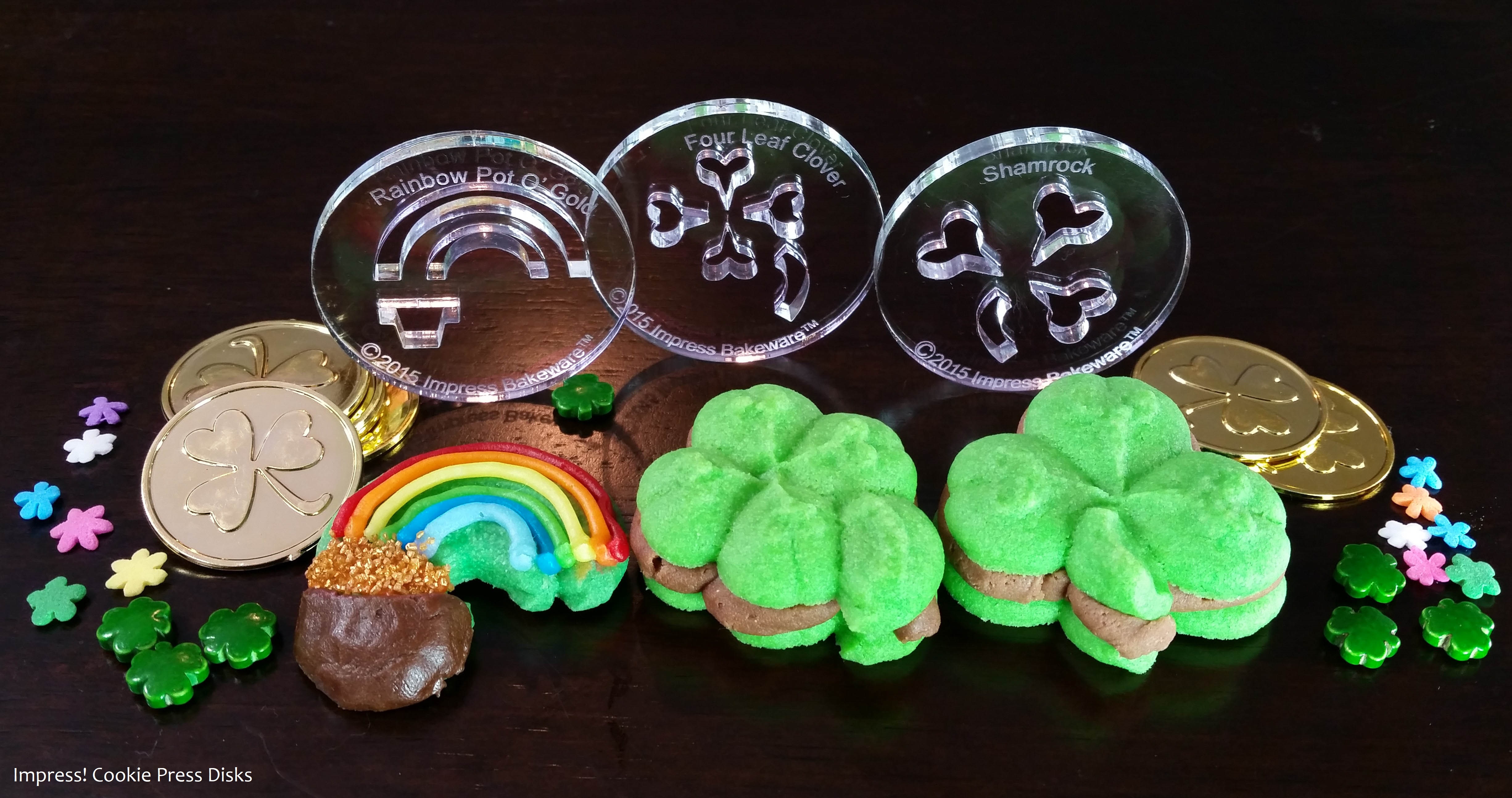 dw Chocolate Mint St. Patrick’s Day Sandwich Cookies cookie press spritz © 2018 Impress! Bakeware, LLC.jpg