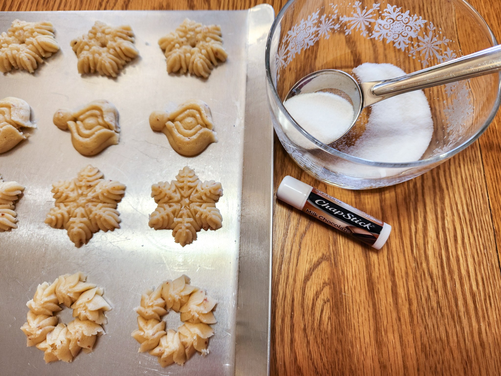 Raspberry-Almond Thumbprint Snowflake Spritz Cookies! – creative cookie ...